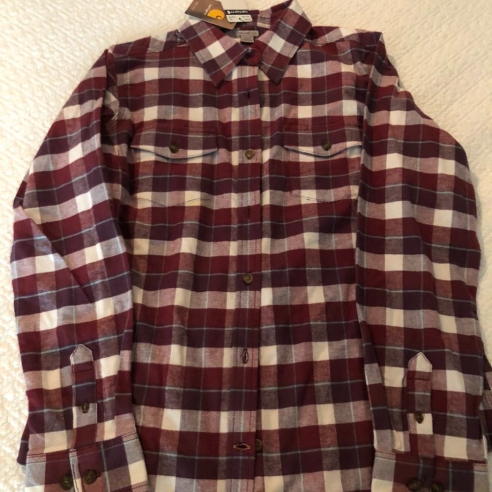 Women's Carhartt Flannel Shirt Large NWT